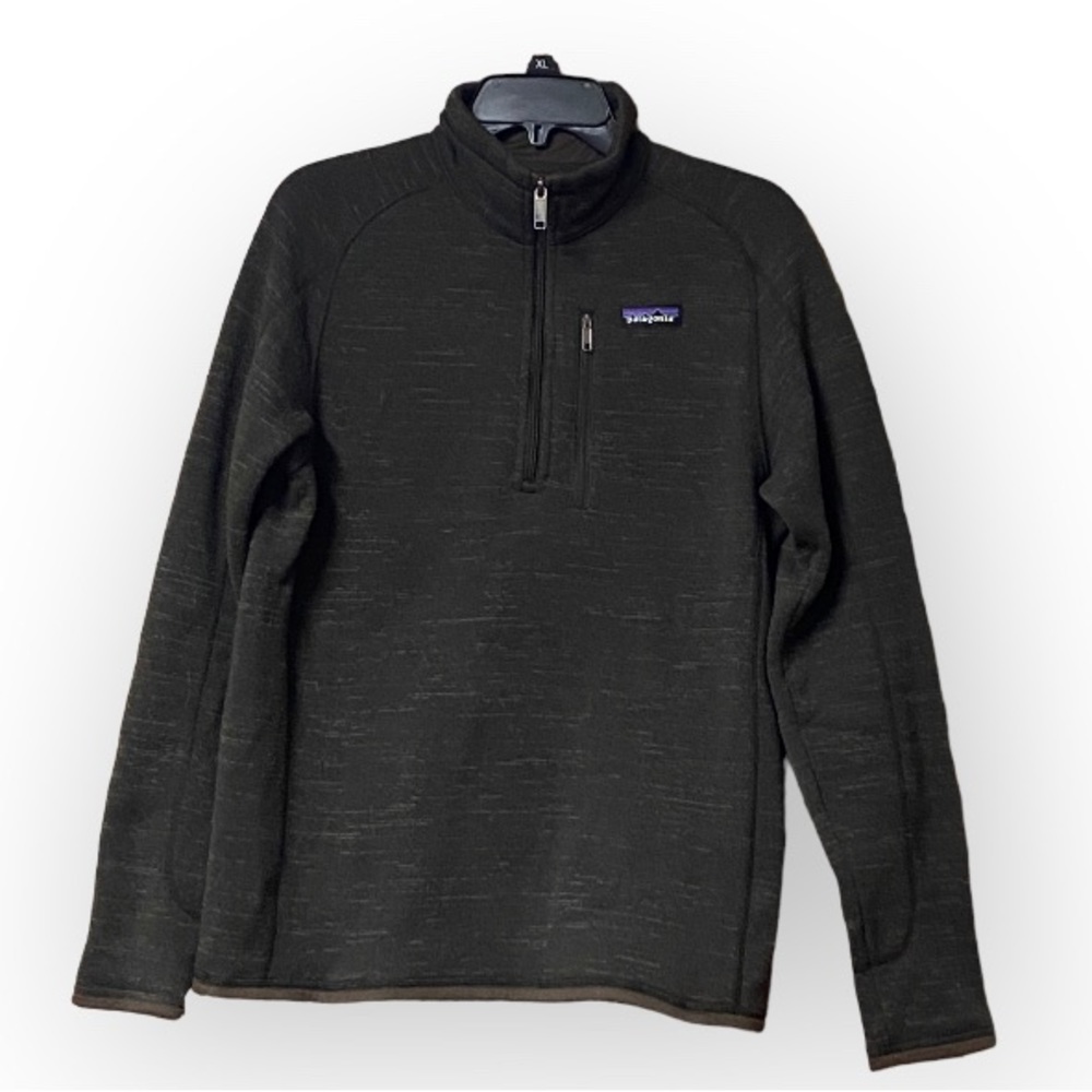 Patagonia Men's Better Sweater 1/4 Zip SZ S Heathered Brown SZ S